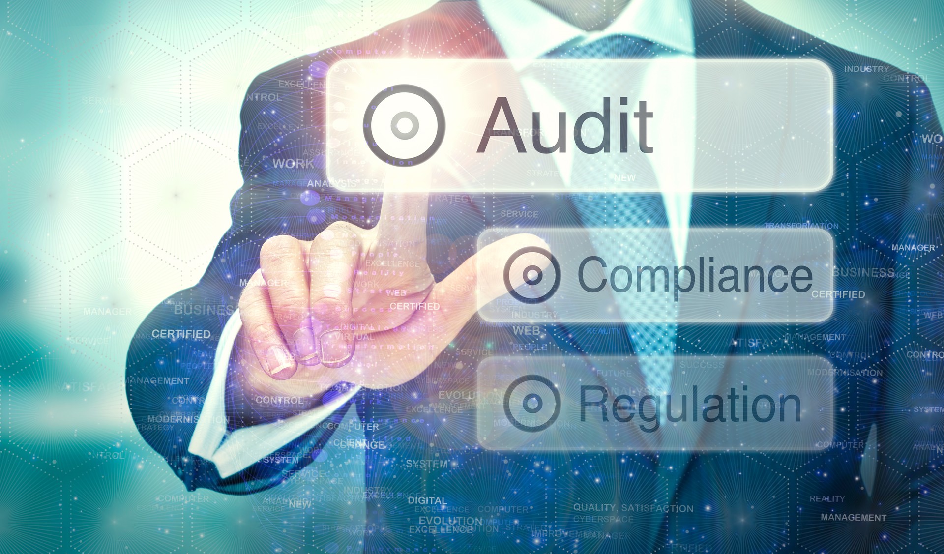 Audit concept on a computer display.